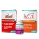 Szio+ 10% Bundle Utiva Cranberry PACs 30-Vegi Capsules + Utiva D-Mannose 120-Capsules + Utiva Probiotic 30-Vegi Capsules