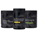 Sports Research® Pre Workout Pack - Creatine Monohydrate 10.58 oz + L-Theanine 200mg with Caffeine + Hydrate Electrolytes Lemon Lime