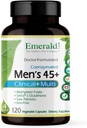 EMERALD LABS Hombres 45+ Multi Clínica - Multivitamínico para soporte integral, bonificación y salud cardíaca* - Diseñado para hombres 45+ - libre de gluten &amp; vegetariano - 120 cápsulas vegetales (30-Day Supply)