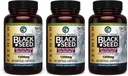 Increíble Herbs Premium Black Seed Oil Capsules - High Potency, Cold Pressed Nigella Sativa Aids in Digestive Health, Immune Support &amp; Brain Function - 60 Conde, 1250mg (Pack of 3)