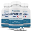 Justified Laboratories (3 Pack Glucotrust Max 1295MG Formula Supplement Pills 180 Capsules
