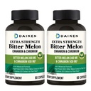 DAIKEN Bitter Melon, Cinnamon & Chromium, 100% Vegetarian Bitter Melon Capsules with Cinnamon Chromium & Zinc, 60 Capsules (Pack of 2)