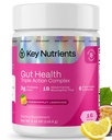 KEY NUTRIENTS Gut Health Hydration – Passionfruit Lemonade, Fiber Supplement with Prebiotic Fiber & Akkermansia Probiotics for Women and Men, Sugar Free Electrolytes Powder for Gut Health, 16 Servings