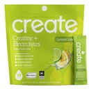Create Creatine + Electrolytes Mix - Creatine Monohydrate Stick Packs, Supports Energy and Hydration, NSF Certified for Sport, 30 Count, Lemon Lime