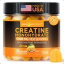 Inner Brightness Creatine Monohydrate Gummies for Men & Women 5000 mg, 3rd Party Tested, Creatine Chews for Muscle Growth, Strength & Energy Support, Sugar Free, Vegan, 120 Count, Mango Passionfruit