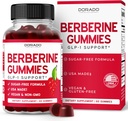 Berberine Gummies with Ceylon Cinnamon (1,200mg) Premium Sugar-Free Ceylon Cinnamon Suplemento para adultos - Terceros testados, No GMO &amp; Hecho en EE.UU. - 60 Con Chewable Gummies