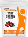 BulkSupplements.com Tart Cherry Powder - Fruit Powder, Tart Cherry Supplements - Antioxidant Source, Gluten Free & No Added Sugar, 2g per Serving, 250g (8.8 oz) (Pack of 1)