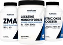 Nutricost Creatine 500 Grams, Nitric Oxide 180 Capsules, y ZMA 180 Capsules Bundle