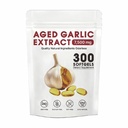 Aged Garlic Extract 300 Softgels - 7500mg High Potency, Odorless Garlic, Non-GMO Aged Garlic Supplement for Heart Health, Immune Support & Antioxidant Benefits | 2 Years Aged Garlic Extract