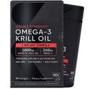 Sports_Researchs Omega-3 Krill Oil 1000mg Softgels (90 Count. Value Pack) with Phospholipids, Choline & Astaxanthin from Antarctic Krill