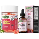 Q'ankyaq Black Walnut Wormwood Liquid for Kids, Kids Saffron Gummies, Saffron Supplements for 3 yrs+