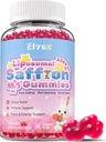 Liposomal Saffron Gummies for Kids and Adults, Pure Saffron Extract Supplements with Holy Basil, Rosemary, Magnesium Glycinate, L-Theanine, Stress Relief & Focus Support, Sugar Free, 60 Ct