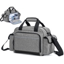 Trunab Home Health Nurse Bag Empty, Portable Medical Supplies Shoulder Bag for Hospice, Home Visit, Hospital Interns, Grey, Bag Only