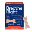 Breathe Right Nasal Strips, Extra Strength Tan Nose Strips, Drug-Free Nasal Congestion Relief for Better Breathing, Help Relieve Snoring, Caused by Colds & Allergies, Deviated Septum, 26ct