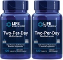 Ampliación de vida Suplemento multi-vitaminas y minerales de dos por día - Vitaminas, Minerales, Extractos de plantas, Quercetina, Folato de 5 MTHF &amp; Más - Libre de gluten - 120 Tabletas (Pack of 2)