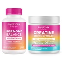 Pink Stork Hormone & Muscle Health Bundle | Multivitamin with Vitex, B Vitamins, Magnesium & Creatine Monohydrate Powder | Energy, Muscle, Mood, & Cognitive Health for Women