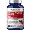 NusaPure Siberian Rhubarb, 250 mg, 200 Veg Capsules (Non-GMO, Vegan)