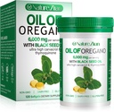 Óleo de orégano Softgel - Óleo Orgánico de orégano con semilla negra - 2 en 1, 120 Conde