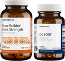 Metagenics Bundle - Bone Builder Extra Strength " D3 5000-180 Tablets of Bone Builder* - 20 Softgels of D3 5000 for Immune Support " Heart Health*