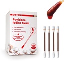 Povidone Iodine Swabs (125-Count), Iodine Swabsticks，Iodine Cotton swabs, Wound Care, First Aid Kits, Nasal & Ear Gentle Care and Emergency Care for The Whole Family.