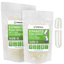 XPRS Nutra Vegan Size 0 Separated Capsules - 500 Count Clear Premium Empty Capsules Separated in Bags - Pills 0 for DIY Supplement Filling