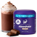 MoonBrew Magnesium Hot Cocoa Sleep Aid - Melatonin-Free Nighttime Drink Mix with Zinc Glycinate & Taurate - Sugar-Free Sleepy Hot Chocolate for Relaxation, Stress & Deep Rest - 25 Servings