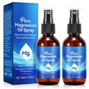 Pure Magnesium Oil Spray 2Fl Oz, 2Pack Natural Magnesium Oil Spray for Feet, Body, Skin, Topical Mg Oils Products