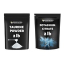Taurine Powder 2lb & Potassium Citrate Powder 2lb |Premium Quality, Multi-Purpose Use| Value Combo Pack