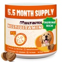 330 Bites Vitamins Supplements and Taurine for Dogs with CoQ10, Glucosamine,Omega 3, MSM - Dog Multivitamins for Heart Health, Immunity Support, Antioxidant Protection