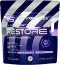 Restore Gummies, Ashwagandha KSM 66 with Magnesium, L-Theanine, Melatonin 3mg, Sleep Recovery and Relaxation Support, BlackBerry Bliss, 30 Count