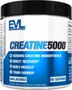 Evlution Nutrition Creatine 5000 - Supports Faster Recovery, Lean Muscle Growth & Performance - Pre &amp; Post Workout Powder - 5000mg Pure Creatine Monohydrate Por Serving - 60 Servings - Unflavored