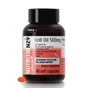 Antarctic Krill Oil 500mg, 56% Phospholipids, with Superba™ Krill Oil, Astaxanthin & Omega-3s, 500mg Easy-to-Swallow Softgels, No Fishy Burps, 60 Count