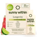 Liposomal Glutathione Supplement NAD+ Longevity Mix w/Liquid NAD+, CoQ10, B12, MCT & Avocado Oil – Cellular Health, Energy, Brain, Gut & Heart Support* – Watermelon Lime – 30 Pouches