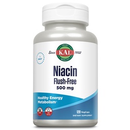 KAL Niacin Flush-Free Capsules 500 Mg, 120 Count