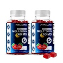 Vitamatic Sugar Free Melatonin 60 mg - 60 Vegetarian Gummies - Non-Habit Forming Supplement- 2 Pack