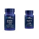 Extensión de la vida Arterial Protege la presión arterial Soporte con Gotu Kola &amp; Pycnogenol Pine Bark Extractos Agrupación con Super K Vitamin K1 K2 MK-7 MK-4 Vitamina C Hueso &amp; Arterial Health