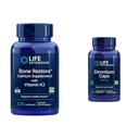 Restauración de huesos de extensión de vida + Vitamina K2 Vitaminas " Minerales Mantener la salud del hueso " Strontium Caps 750 mg - Bone Health Supplement