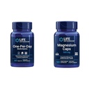 Extensión de vida Multivitamínico por día – Empaquetado con más de 25 vitaminas, minerales " extractos de plantas " cápsulas de magnesio, 500 mg, óxido de magnesio, citrato, succinado, salud cardíaca
