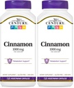 21st Century Cinnamon, 120 Vegetarian Capsules (500 mg per Capsule) (Pack of 2)