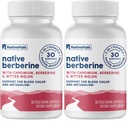 NativePath Native Berberine HCl 3-in-1 Complex with Chromium & Bitter Melon Extract - 500mg Premium Metabolic Support - 60 Capsules (Pack of 2)