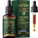 Liposomal Herbal Parasite Drops & Gut Detox, 5X Better Absorption, 2 fl. oz., with Black Walnut, Wormwood, Clove, Oregano, Pumpkin Seed, PAU D'Arco