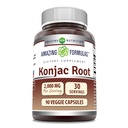 Amazing Formulas Konjac Root Supplement | 2000 Mg Per Serving | 90 Veggie Capsules | Non-GMO | Gluten Free | Made in USA (1 Pack, 90 Count)