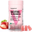 Biotin Gummies for Hair Growth 10000mcg - Vegan Biotin Vitaminas soporta el cabello saludable, la piel y las uñas, Hair Vitamin Gummy for Women &amp; Men - Non-GMO, Chewable Suplemento