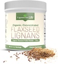Lignanos para la vida - Pólvora Flaxseed de tierra a granel natural - Omega 3 &amp; 6 Ácidos grasos Filled High Fiber Antioxidants - Soporte Corazón saludable &amp; Pelo, Sistema de inmunológico saludable - 60 Serviciones 80mg por ficha, 1 Pack