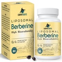 Liposomal Berberine - Berberine Supplement Activates AMPK, Supports Body Balance in Women and Men -Support Immune Function, Gut Function, Non-GMO, Sugar-Free, 60 Softgels