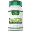 Magnesium Supplement with 9 Forms of High Absorption Magnesium Glycinate, L-threonate, Citrate, Malate and More for Muscle, Brain Support, Non-GMO, Gluten & Soy Free, 60 Capsules