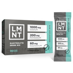LMNT Zero Sugar Electrolytes - Raw Unflavored Sal ← Bebida Mix tención 30-Count