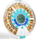 Dispensador automático de píldoras Windtrace para el dispensador de píldoras mensuales electrónico con Alarma & Luz, dispensador de medicamentos de bloqueo inteligente de 28 días, máquina de dispensador de píldoras templadas para prescripciones & vitaminas
