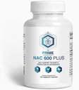 NAC 600 mg para la salud pulmonar, soporte para hígado, soporte para inmunes, función cognitiva, salud respiratoria y antioxidantes - con selenio y molibdeno