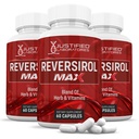 Justified Laboratories (3 Pack) Reversirol Max 1295MG Formula Supplement Pills 180 Capsules